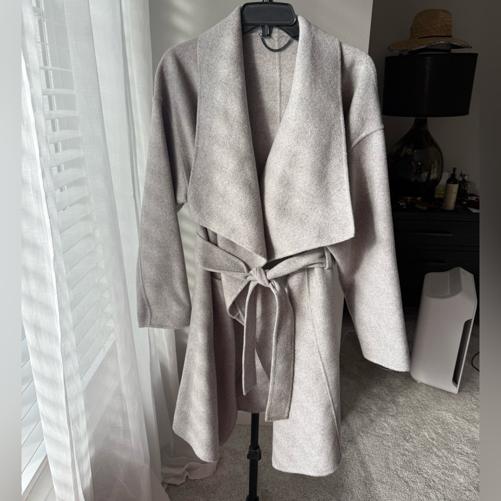 All Saints Light Gray Wool Coat